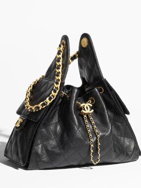 CHANEL 25 Small Caviar Leather Handbag Hobo Chain Tote Bag